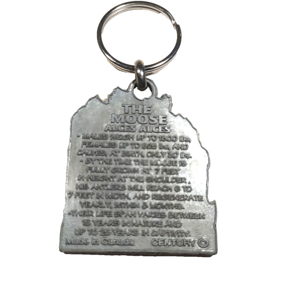 The Moose New Hampshire Pewter Keychain Alges Alges Made In Canada - Picture 4 of 5